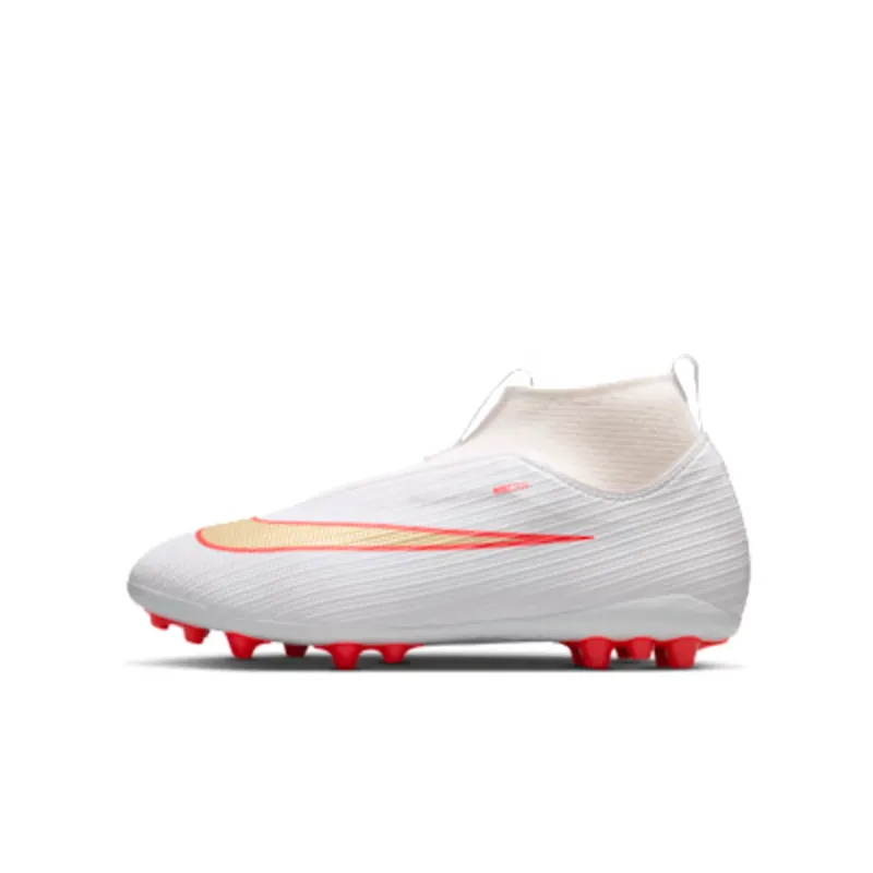 Nike Jr. Mercurial Superfly 11 Academy ‘ Multi-Ground High-Top “White/Bright Crimson/Blur” (IO1528-100)