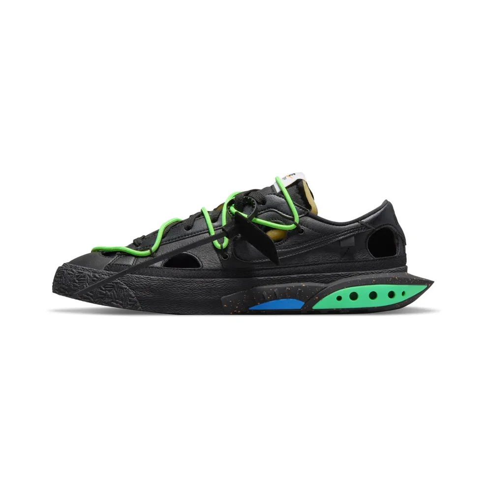 Nike Blazer Low Off-White Black Electro Green (DH7863-001)