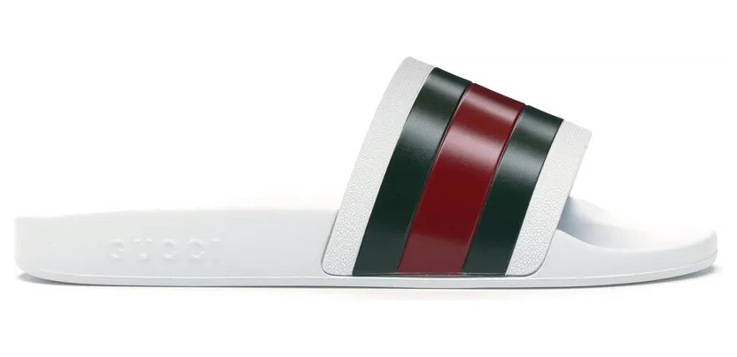 Gucci Pursuit Pool Slides White