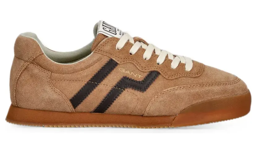 Gant Beylana suède sneakers met logo-patch – Bruin (33533336G384)