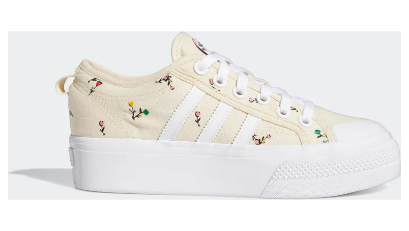 adidas Nizza Platform Schuh Cloud White / Cloud White / Rose Tone (H02682)