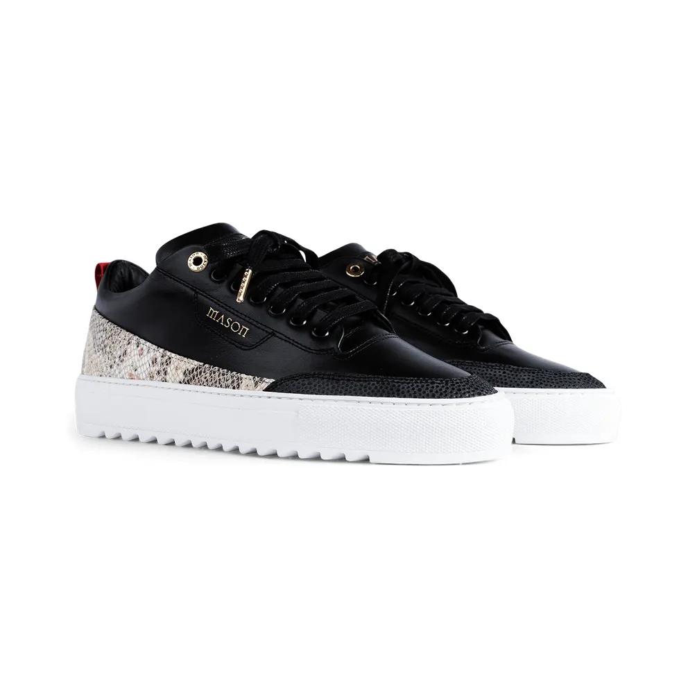 Mason Garments Torino Leather/Python Black Schwarz (SS20-12A)