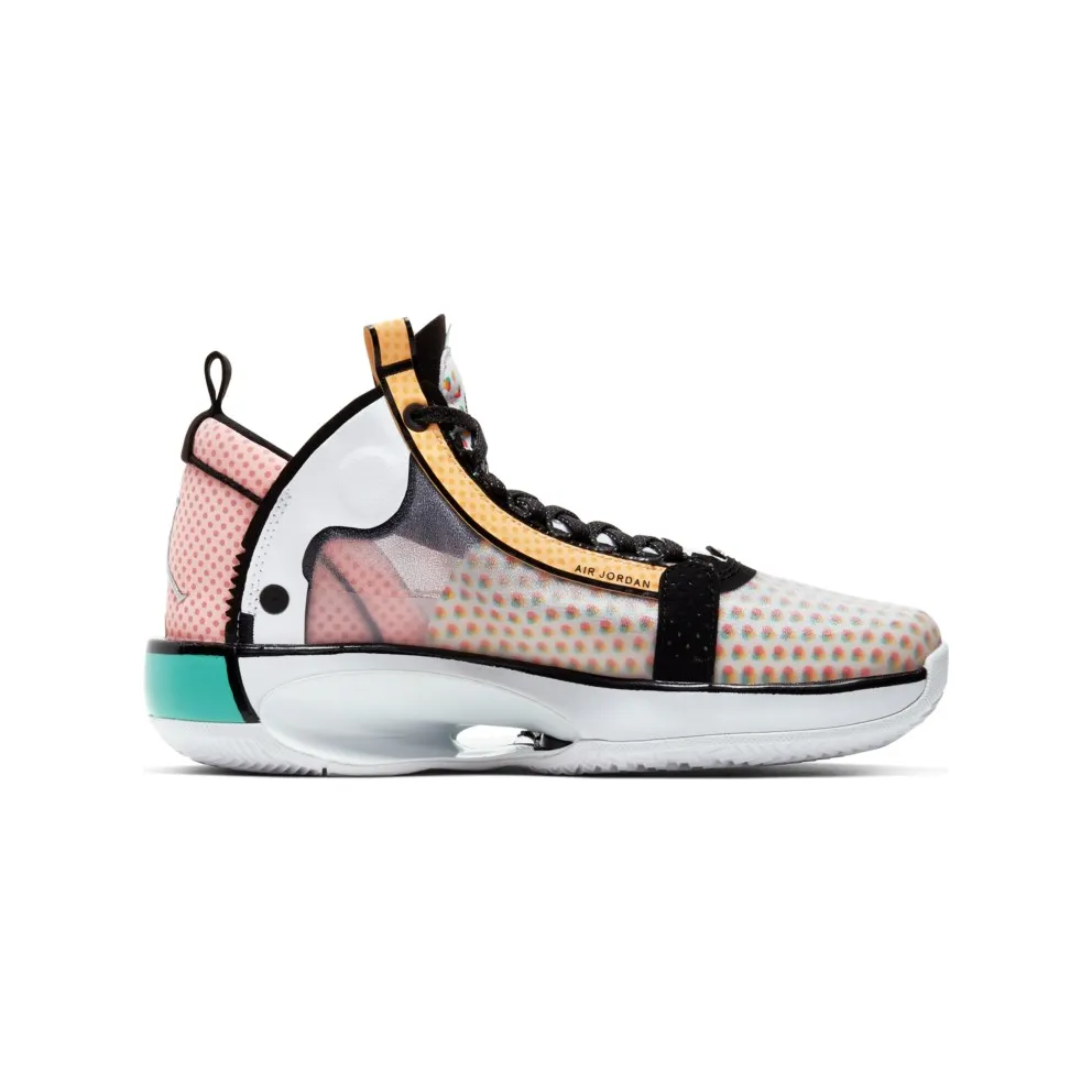 Jordan XXXIV Low Guo Ailun Pop Art (GS) White/Multi-Color (CZ7743-100)