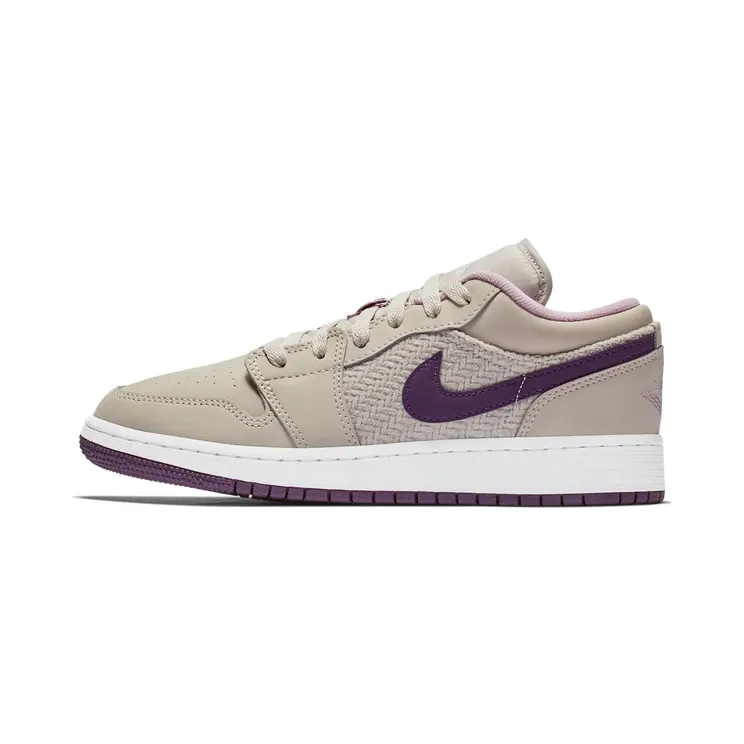 Air Jordan 1 Low’Night Purple’ GS Night Purple/Pro Purple-Desert Sand-Light Arctic Pink (554723-500)