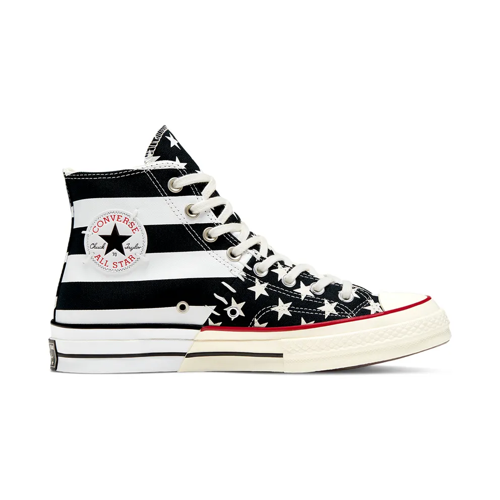 Converse Chuck 70 Archive Restructured Hi American Flag Black White Black/White-Egret (166425C)