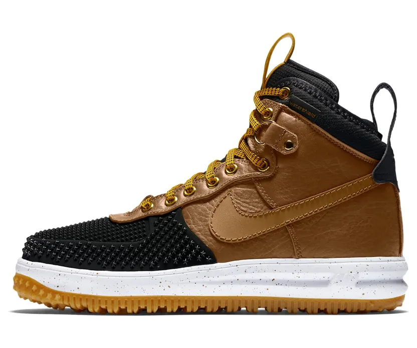 Nike Lunar Force 1 Duckboot Light British Tan – “Black / Light British Tan-gold Dart”