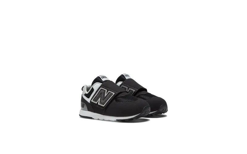 New Balance 574 Hook and Loop TD “Black Silver Metallic” (NW574BK)