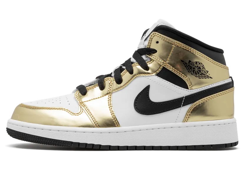 Air Jordan 1 Mid SE ‘Metallic Gold’ Metallic Gold/Black/White/Black (DC1419-700)