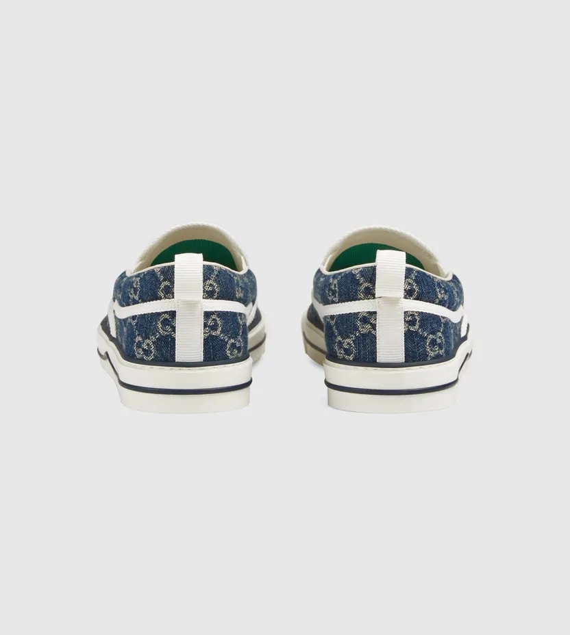 Gucci Tennis 1977 Slip On Denim (643489 2KQ20 4465) (4)