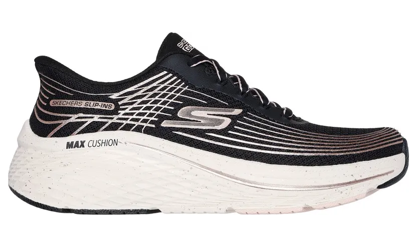 Skechers Slip-ins: Max Cushioning Elite 2.0 – Kaplan Sneaker Zwart/Roos Goud