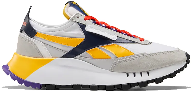 Reebok Classic Leather Legacy Snowy Grey Solar Gold (W) Snowy Grey/Solar Gold-Ultra Violet (Other Brands Reebok)