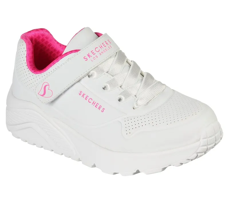 Skechers Uno Lite Sneaker White/Heet Pink