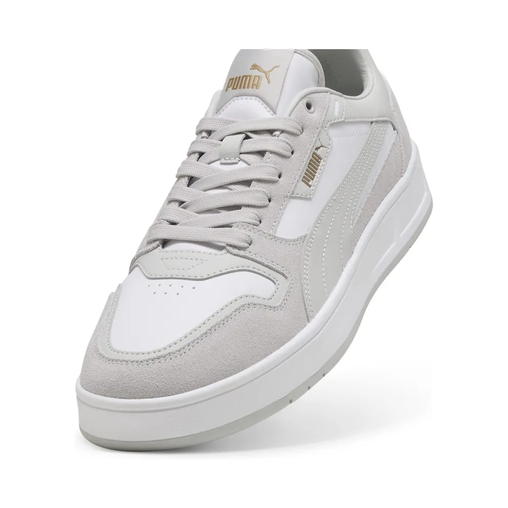 Puma Court Classic Suede “Puma White / Glacial Gray / Puma Gold” (400215_02)