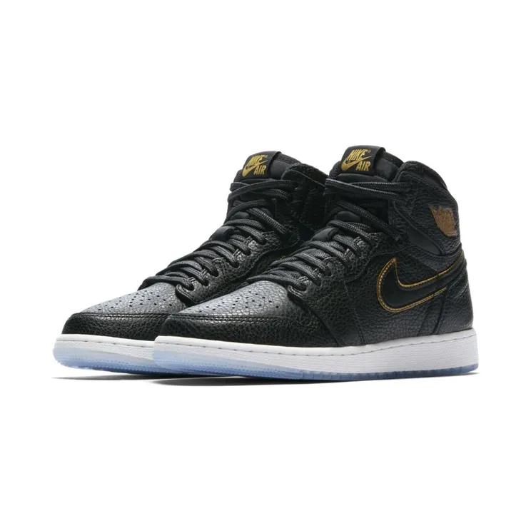 Air Jordan 1 Retro High OG BG City of Flgiht “Black / Summit White / Metallic Gold” (575441-031)