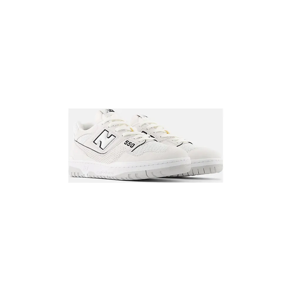 New Balance 550 White Perforated Leather Black (BB550PRB)