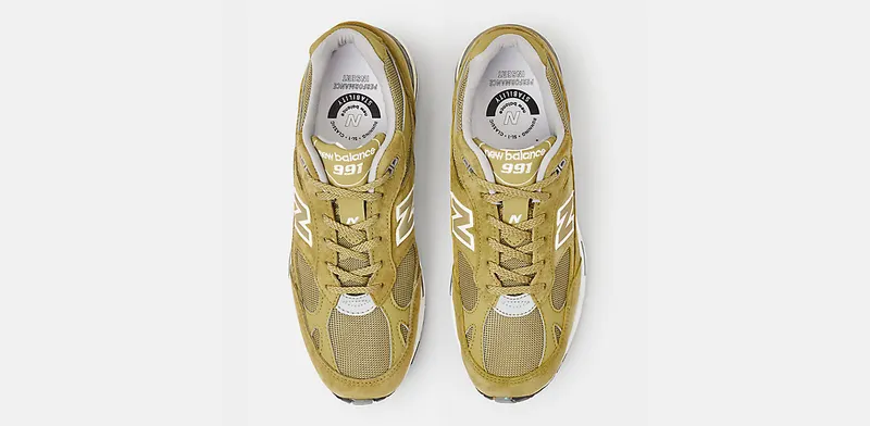 New Balance 991 MiUK Green Moss Cloud Cream (M991GGW)
