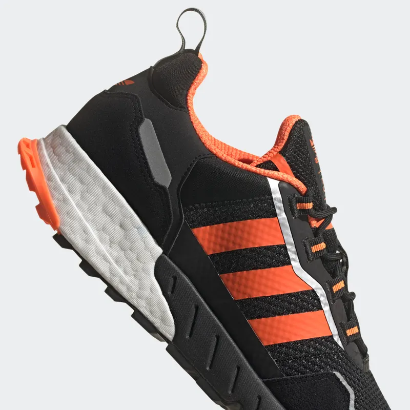 Adidas ZX 1K Boost Core Black / Solar Orange / Silver Metallic (H00428)