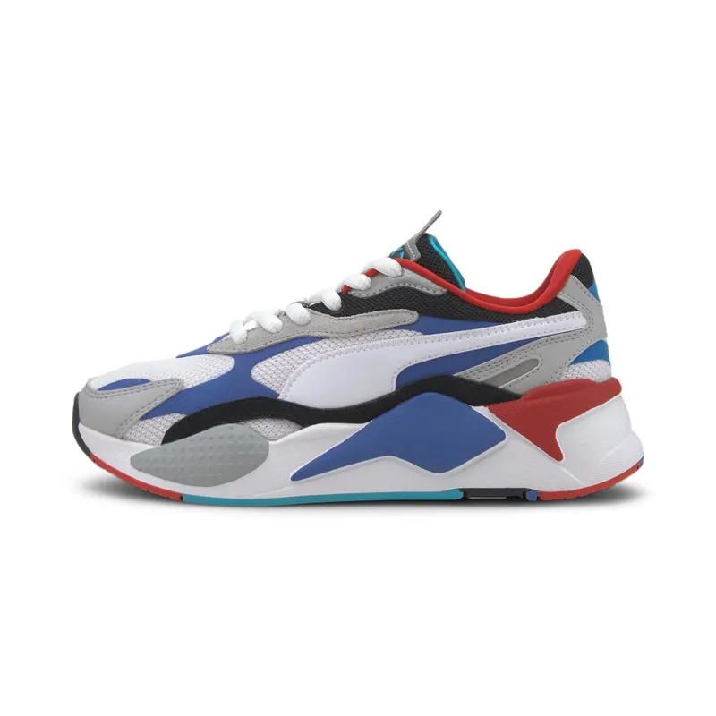 Puma RS-X 3 Puzzle White Blue Red (GS) Puma White/Dazzling Blue-High Rise (372357-05)