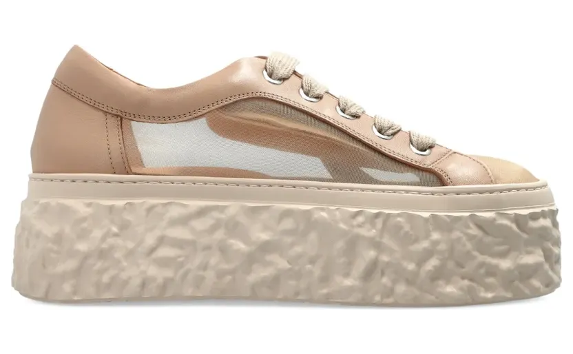 AGL Sneakers met plateauzool en textuur – Beige (D776007PGK7882)