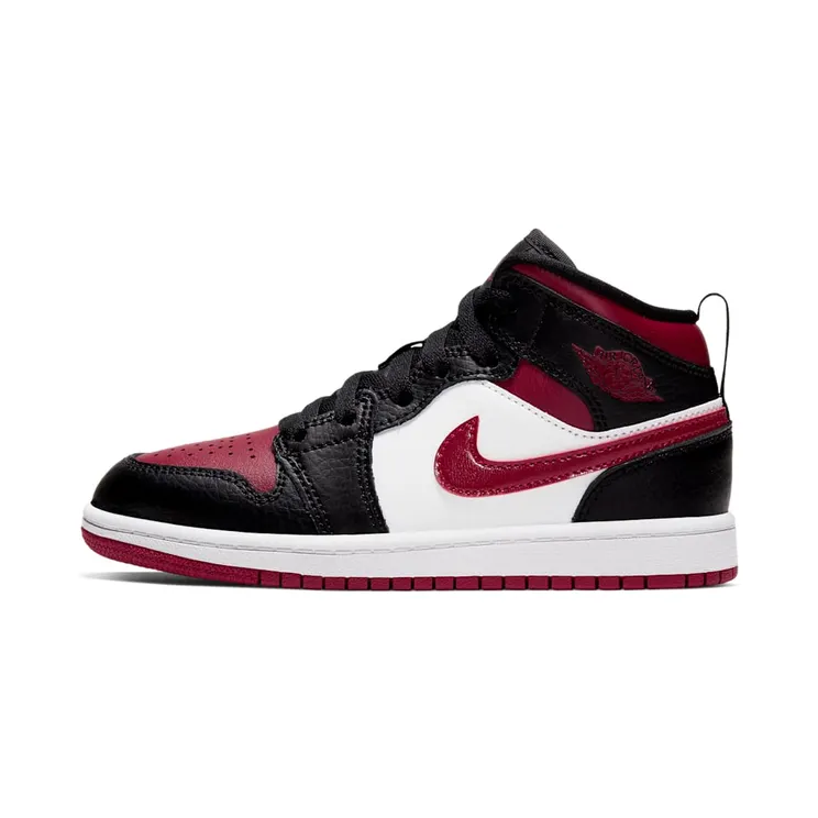 Jordan 1 Mid PS ‘Bred Toe’ “Black / White / Noble Red” (640734-066)
