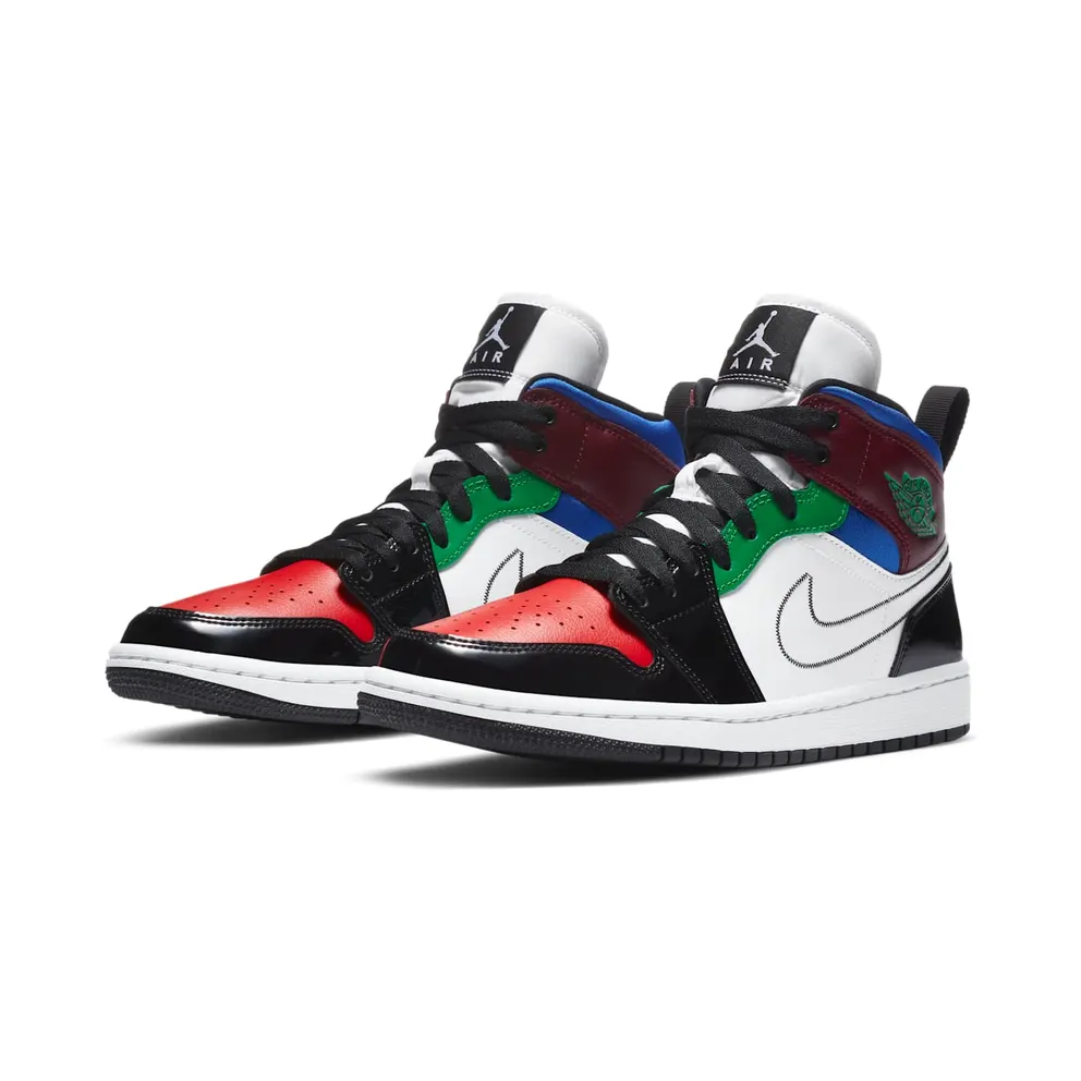 Jordan 1 Mid SE Black White Multi-Color (W) Black/White-Multi-Color (DB5454-001)