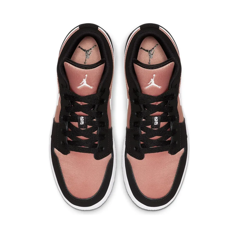 Jordan 1 Low Black White Rose Gold (GS) Black/White-Rose Gold (554723-090)