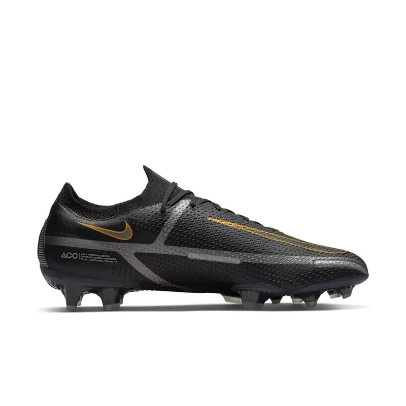 Nike Phantom GT2 Elite FG Black Metallic Dark Grey Metallic Gold (CZ9890-007)