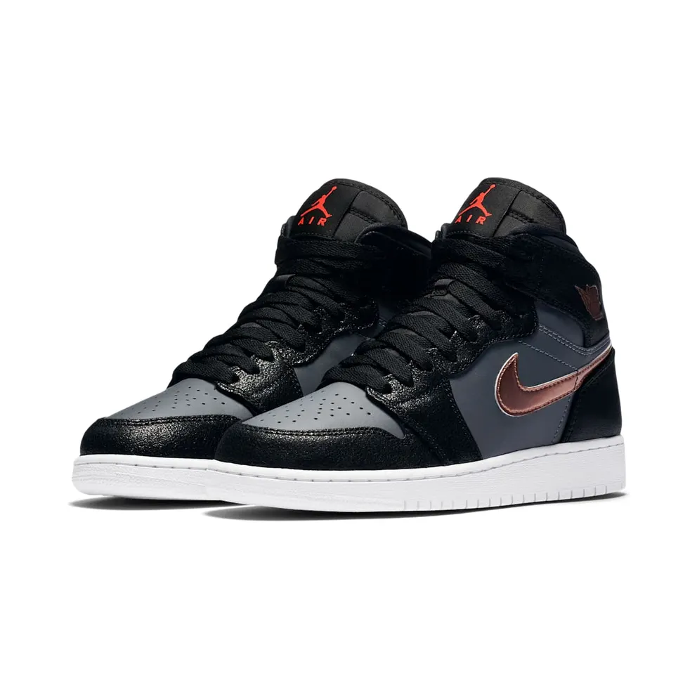 Jordan 1 Retro High Black Metallic Red Bronze Dark Grey (GS) Black/Metallic Red Bronze-Dark Grey-White (705300-006)