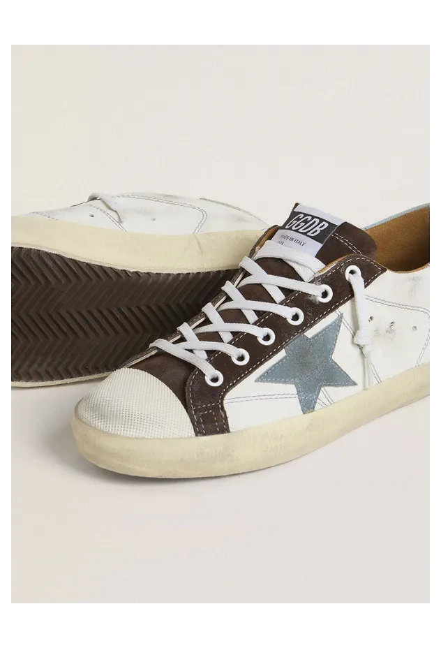 Golden Goose Women’S Ltd Super-Star With Light Blue Suede Star And Light Blue Canvas Heel Tab (GWF00101.F007346.12255) (3)