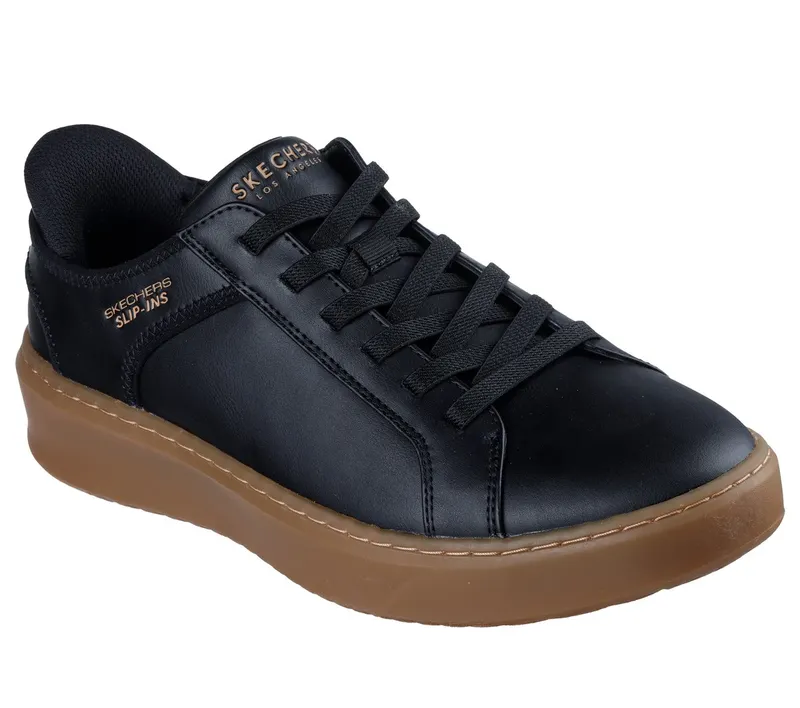 Skechers Slip-ins: Court Break – Double Vented Sneaker Black/Natuurlijk