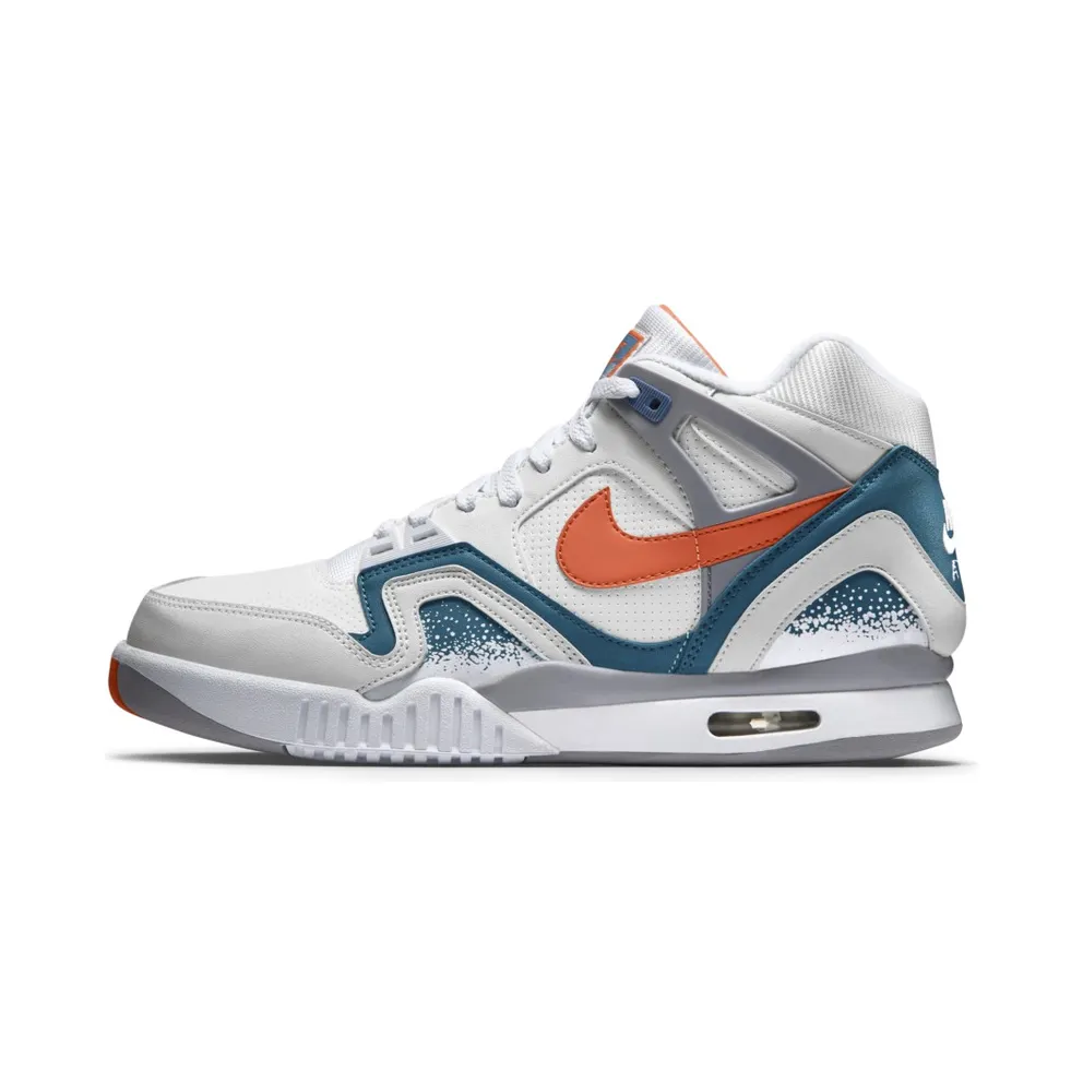 Nike Air Tech Challenge II Clay Blue (2014) White/Orange Burst-Clay Blue-Flat Silver (643089-184)