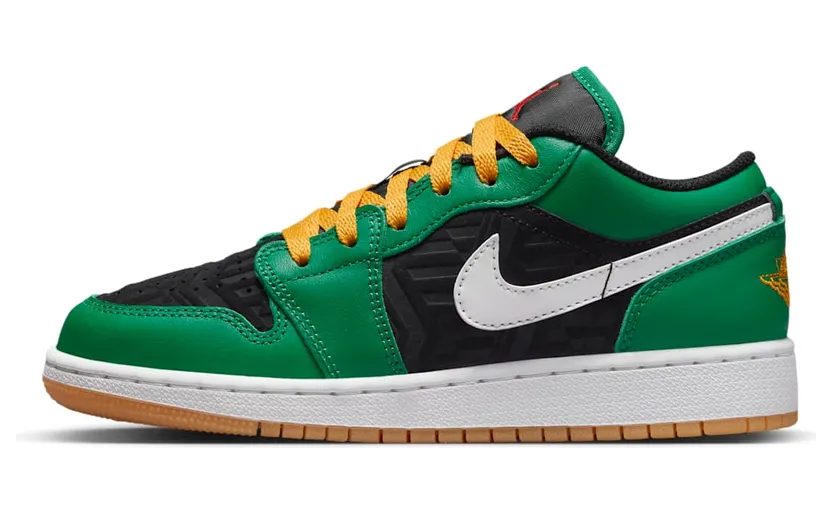 Air Jordan 1 Low SE GS Christmas “Malachite / Black / Taxi / Fire Red” (DQ8421-300)