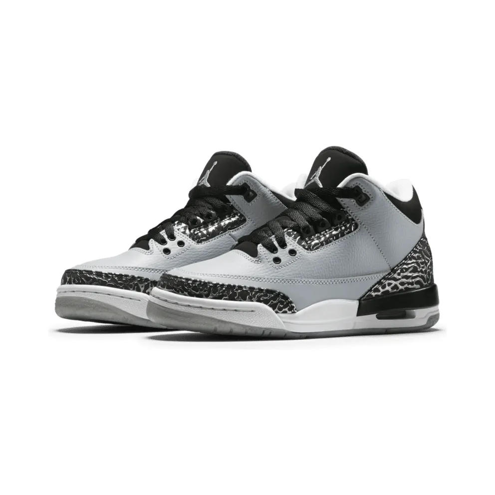 Jordan 3 Retro Wolf Grey (GS) Wolf Grey/Metallic Silver-Black (398614-004)