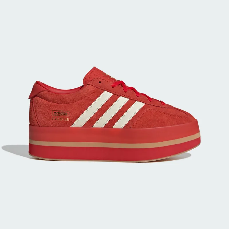 Adidas Gazelle Stack Red / Cream White / Gold Metallic (JS0238)