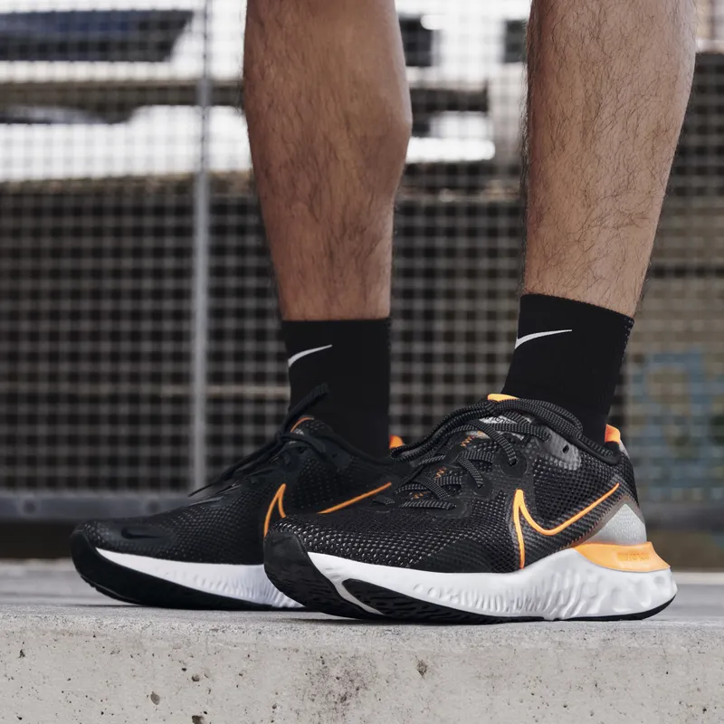 Nike Renew Run Black/Particle Grey Black/Particle Grey-White-Total Orange (CK6357-001)