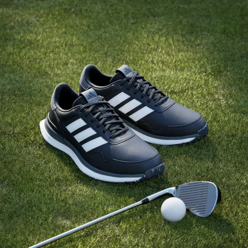 adidas S2G 26 Leather Spikeless Golf Black White Grey Four (JQ9315)
