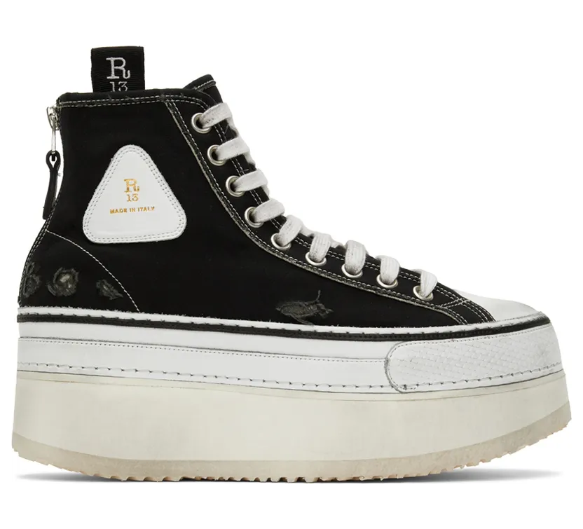 R13 Black Courtney Platform Sneakers (R13S0071-001)