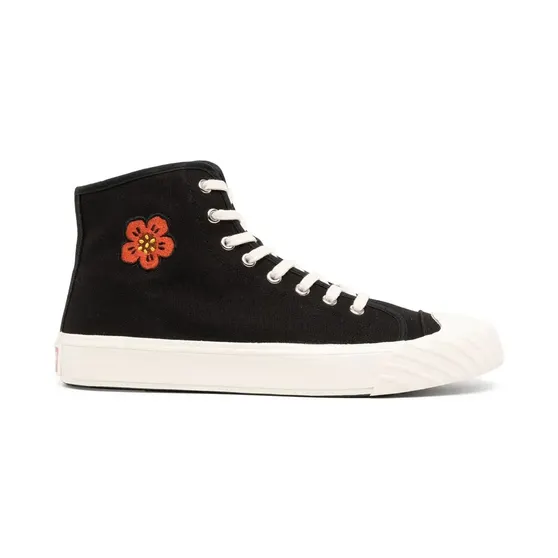 Kenzo High-Top-Sneakers mit Blumen-Patch “Blue” (FD55SN020F73)