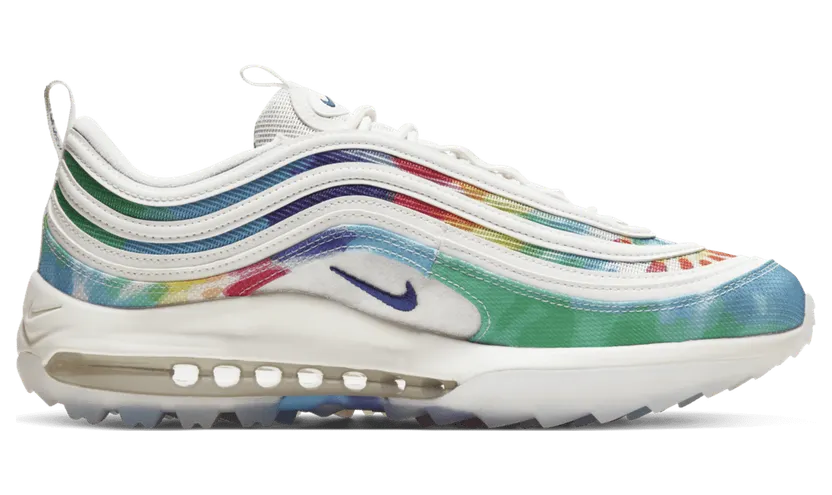 Nike Air Max 97 Golf NRG ‘Tie-Dye’ Summit White/Lemon Venom/Indigo Fog/Deep Royal Blue (CK1219-100)