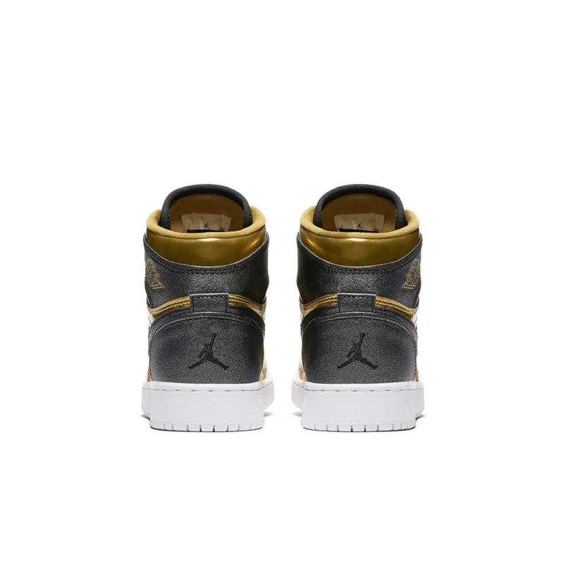 Jordan 1 Retro BHM 2017 (GS) Metallic Gold/Black-White (909805-700)