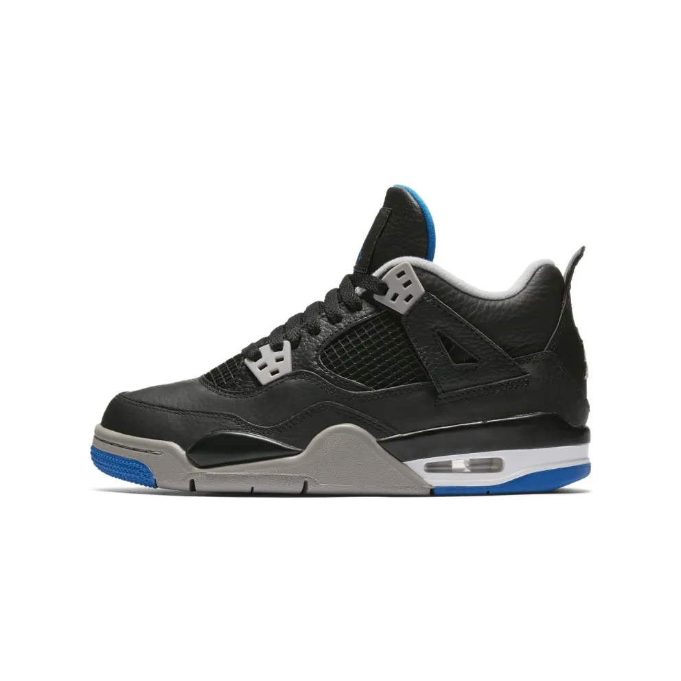 Jordan 4 Retro Motorsports Alternate (GS) Black/Soar-Matte Silver (408452-006)