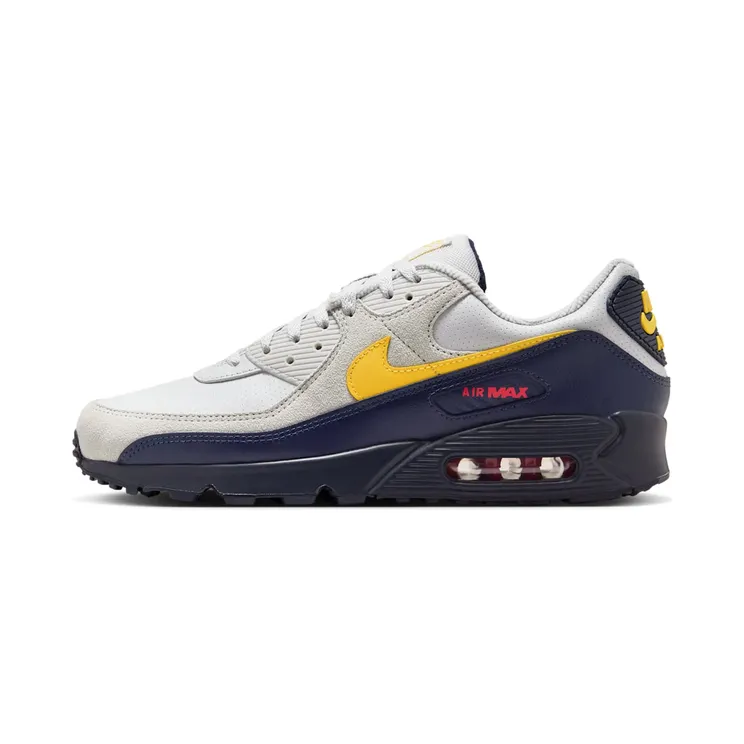 Nike Air Max 90 “Neutral Grey / Obsidian / Speed Red / Tour Yellow” (IF0670-001)
