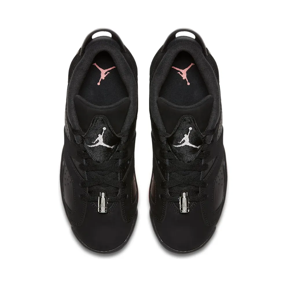 Jordan 6 Retro Low Sunblush (GS) Black/Sunblush-Metallic Silver (768878-022)