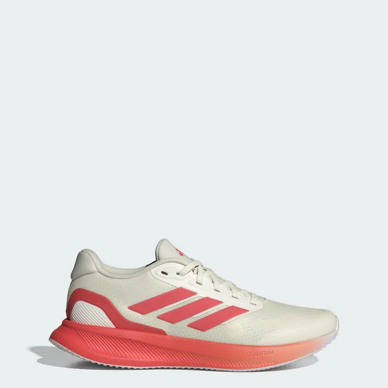 Adidas Runfalcon 5 Running Shoes Off White / Preloved Scarlet / Dash Grey (JQ9402)