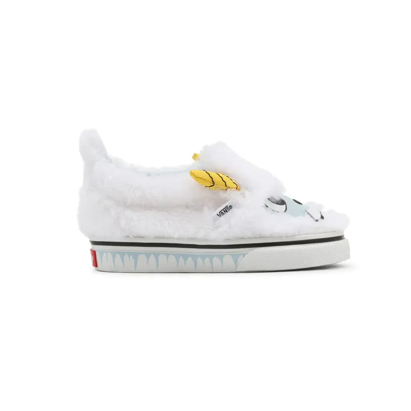 VANS Slip-on Yeti Velcro Toddler Shoes White (VN0A5KXO8CG)
