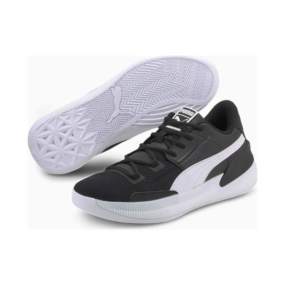 Puma Clyde Hardwood Team Basketball Shoes White/Black (194454-02)