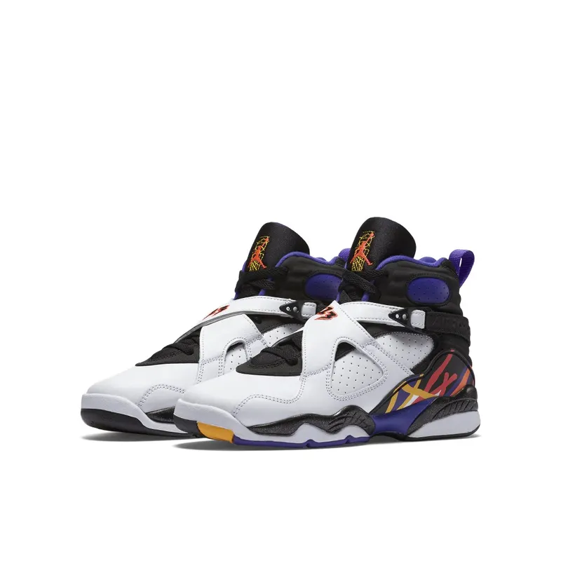 Jordan 8 Retro Three Peat (GS) White/Infrared 23-Black-Bright Concord (305368-142)