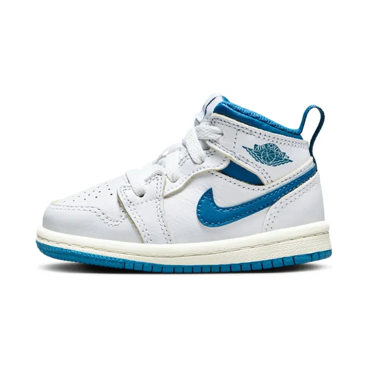 Jordan 1 Mid SE TD “White / Sail / Industrial Blue” (FN7537-141)