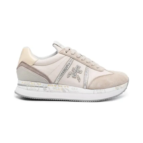 Premiata Conny sneakers verfraaid met stras – Beige (CONNY6671C)