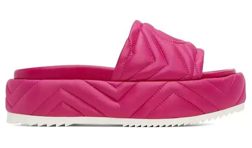 Gucci Quilted Angelina Platform 55 mm Sandal Lovely Pink (723382 FQL00 5422)